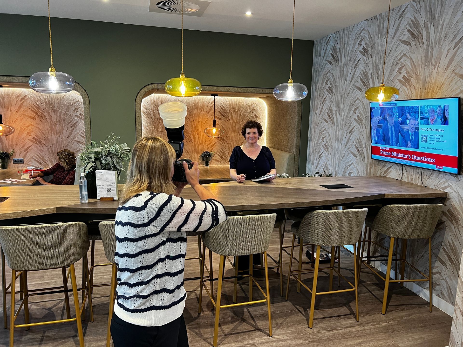 Professional photographer Reading, female headshot being taken