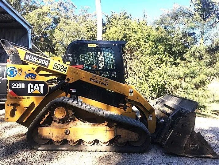 Yellow Caterpillar 296d Skid Steer With Tracks and Bucket — Blue Dog Earthmoving Landscape Supplies in Newee Creek, NSW