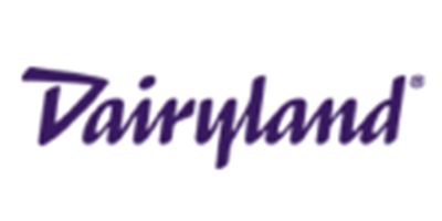 Dairyland logo in purple cursive text on a white background