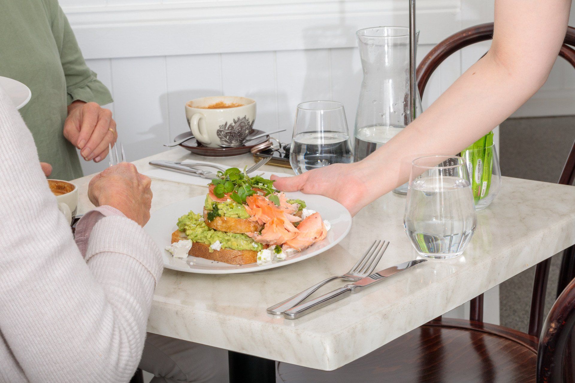 salmon avocado lunch