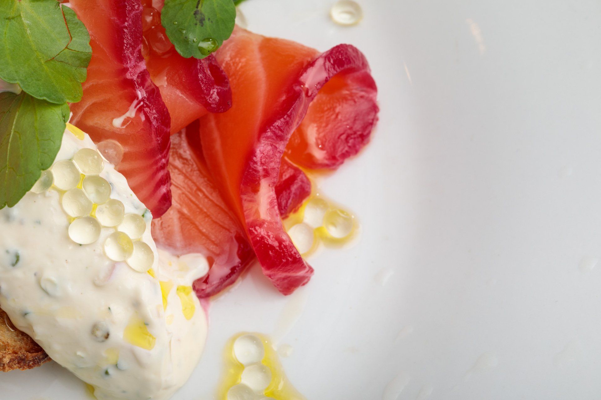 salmon and caviar