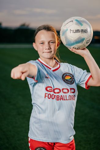 Youth soccer girl playing for Lake Travis Football Club