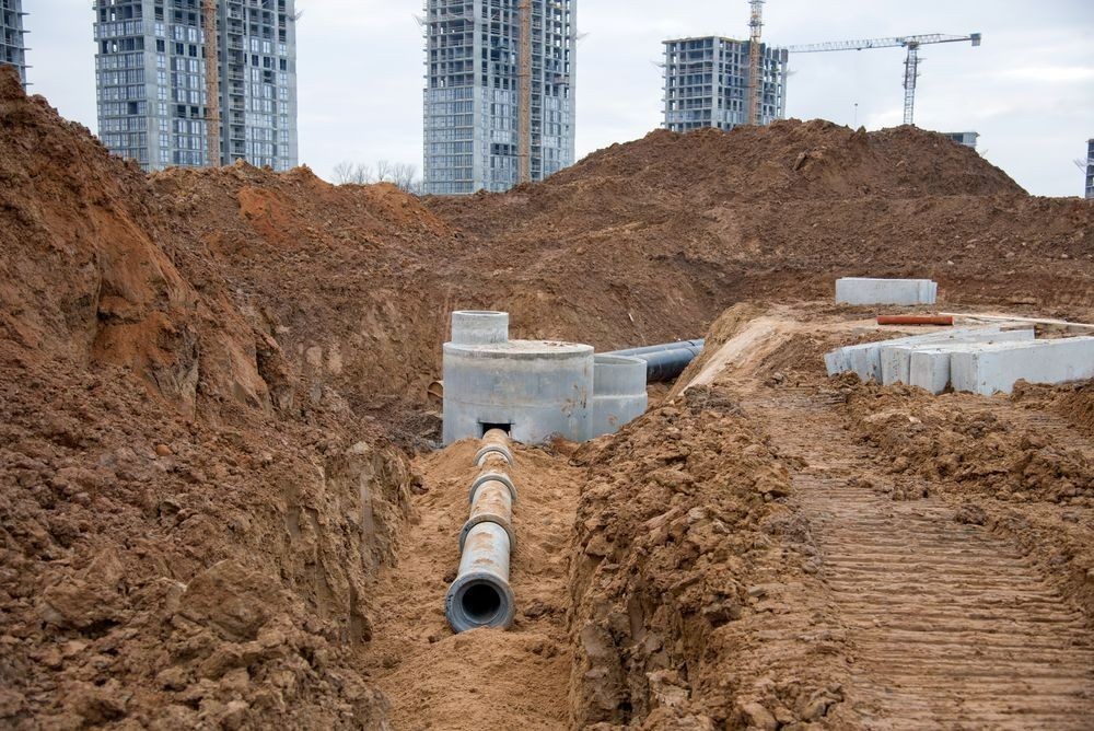 Construction Site With Trench — Northern Rivers Concrete Construction in Casino, NSW