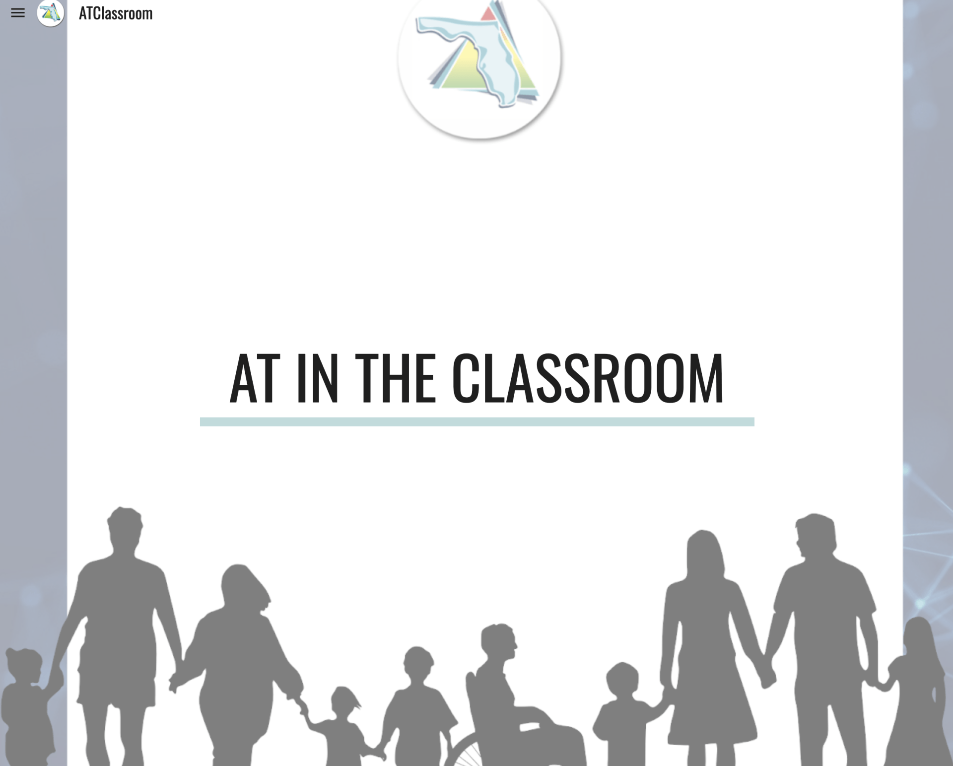 Screenshot of AT in the Classroom website