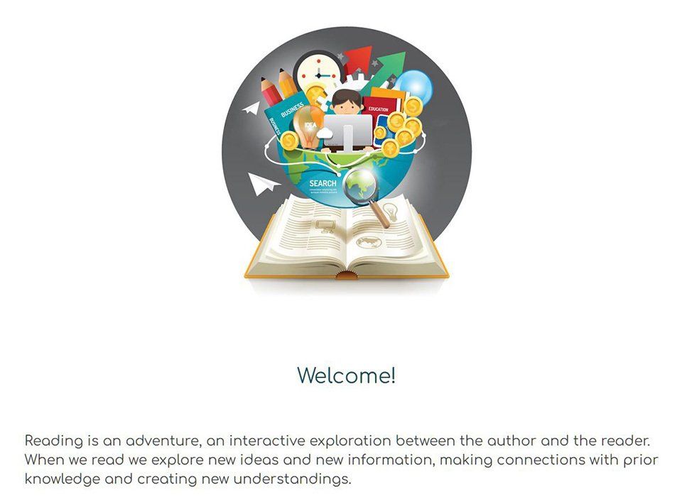 screenshot of module: adventures in reading comprehension
