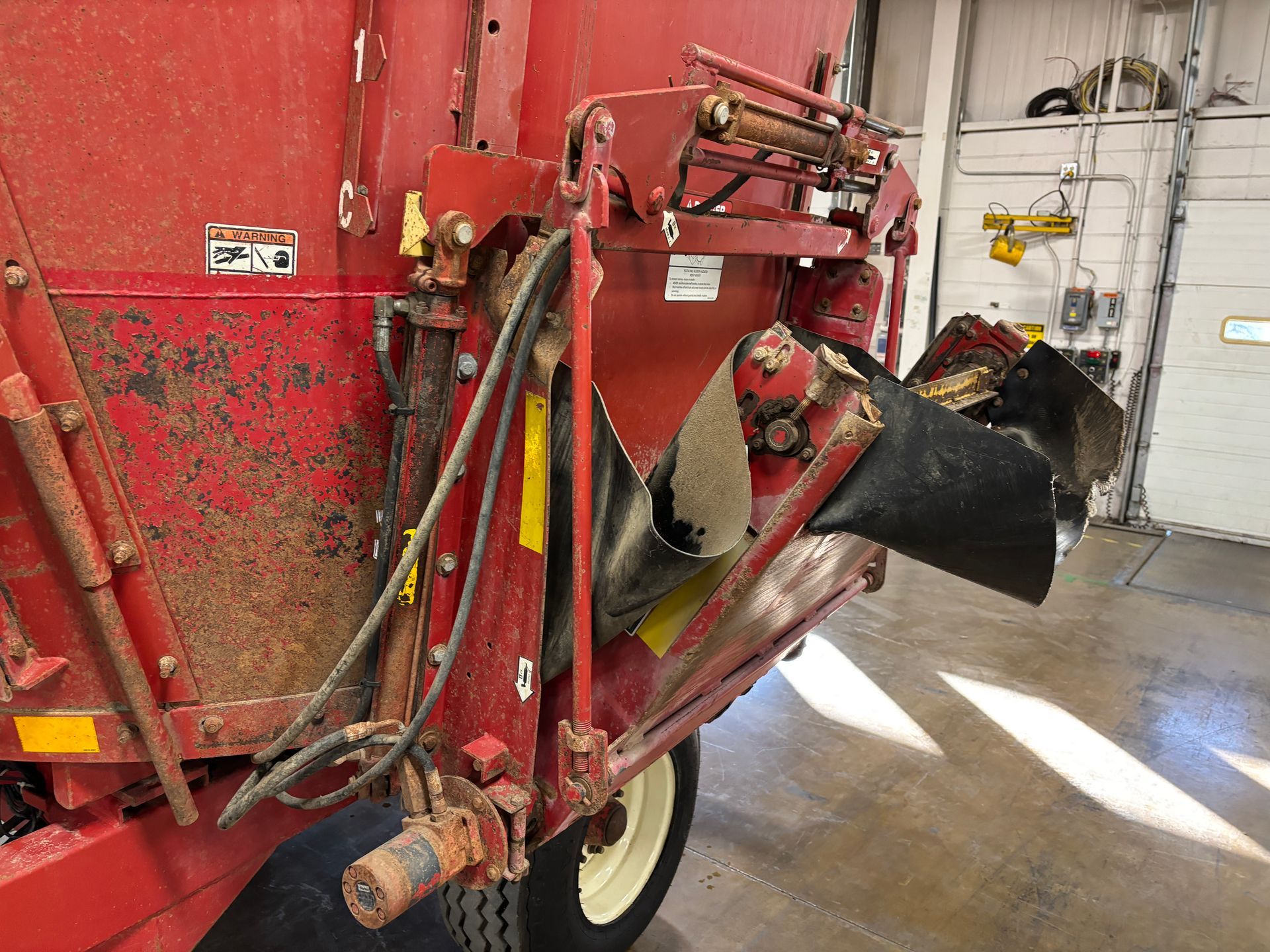 Red mixer wagon