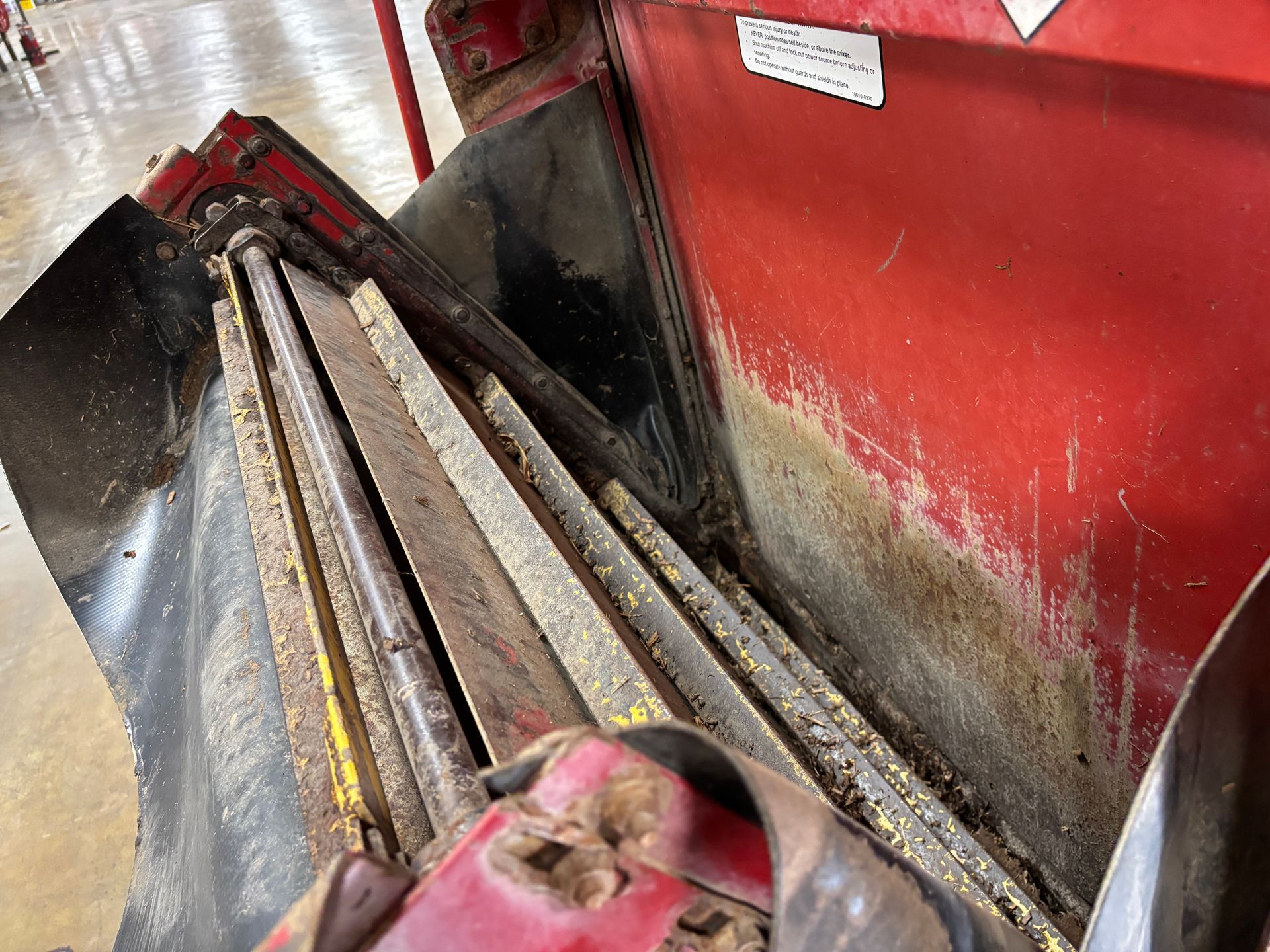 Red mixer wagon