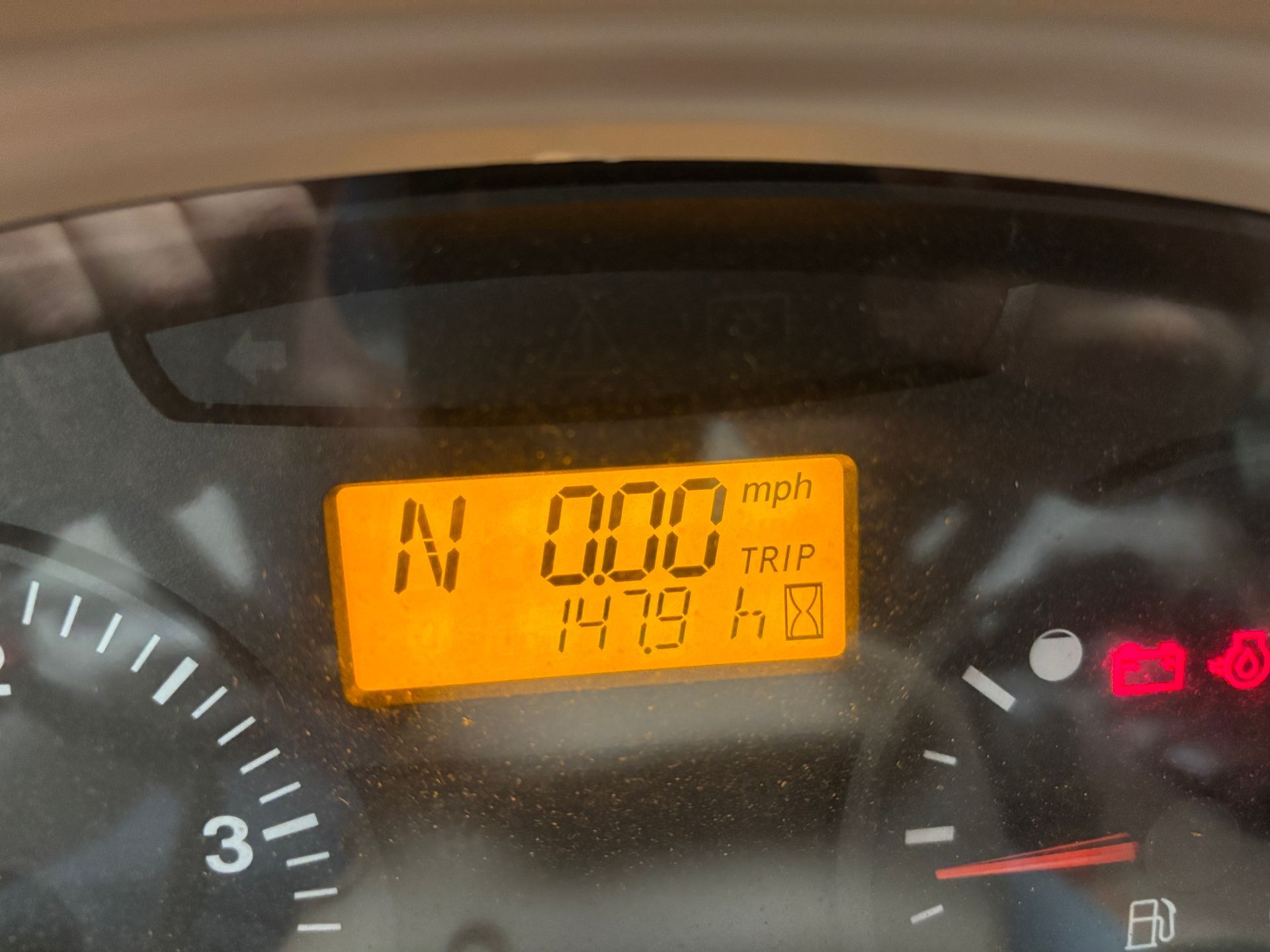Dashboard display showing 