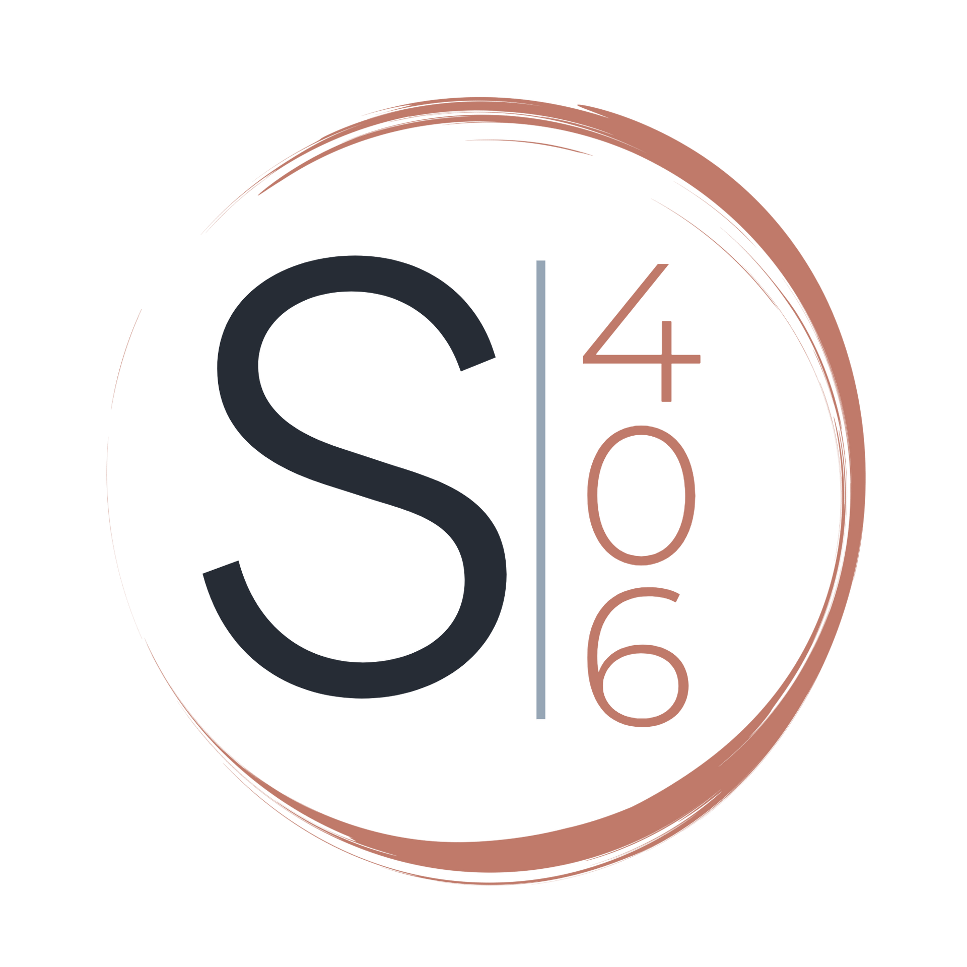 A teal and gray logo for 