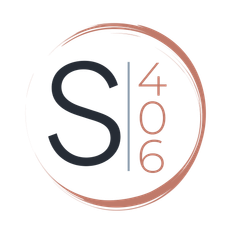 A teal and gray logo for 