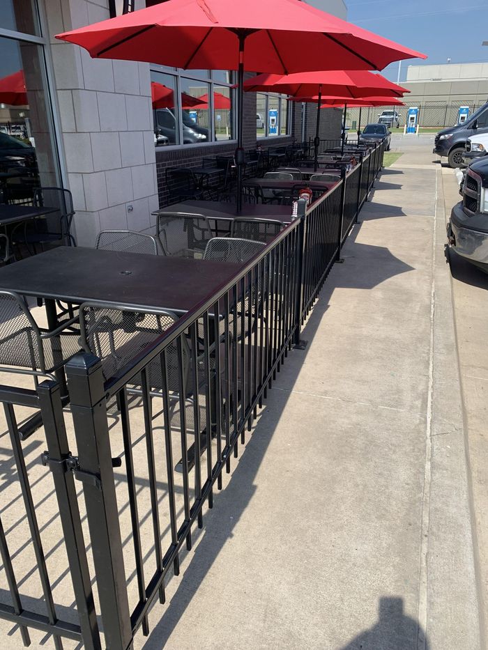 Fence around business