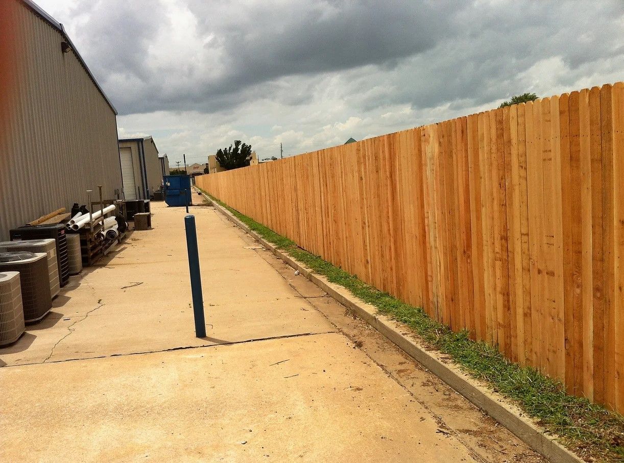 Commercial wood fence