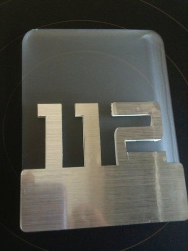 Targa metallo e plexiglass - Incisoria Plasko Rimini