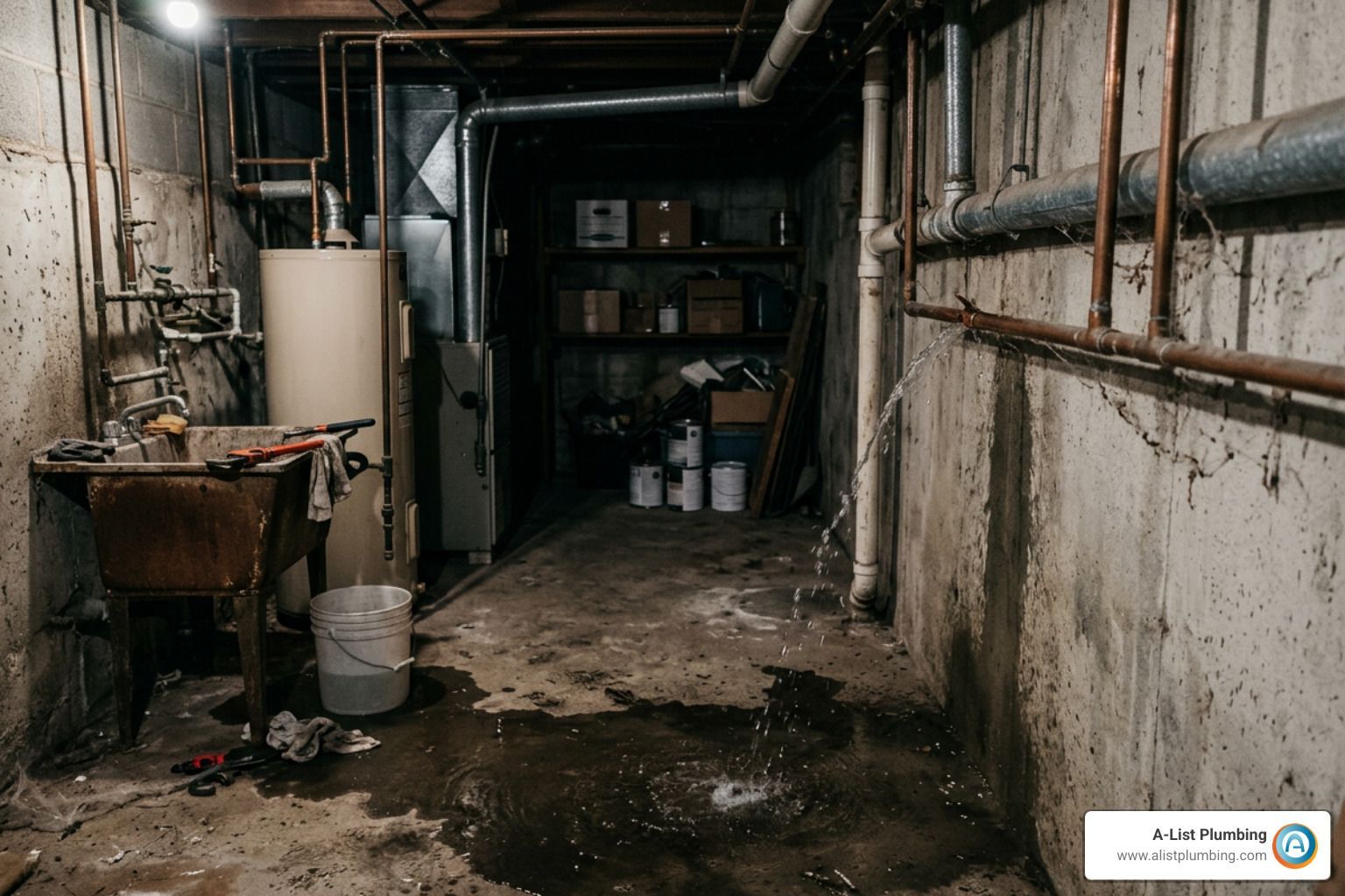 pipes leaking in basement