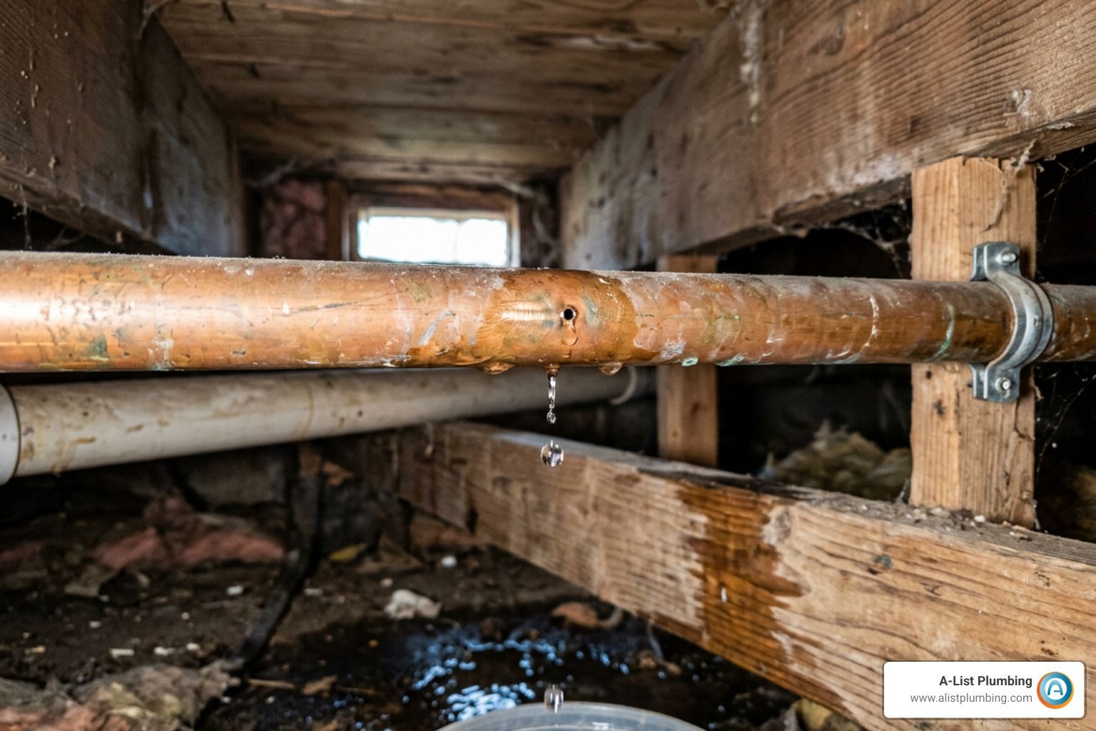 copper pipe leak