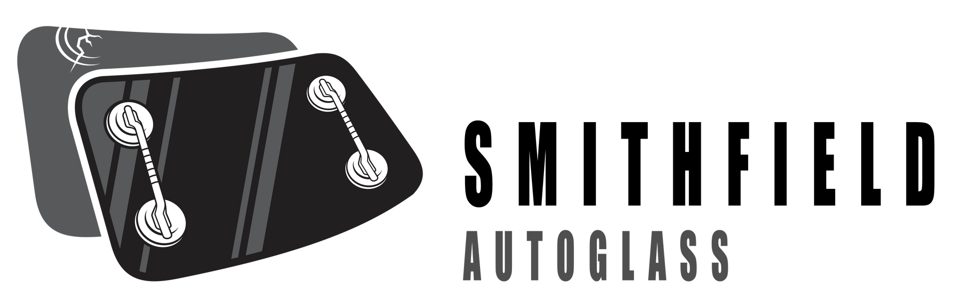 Smithfield AutoGlass A black and white logo for smithfield autoglass