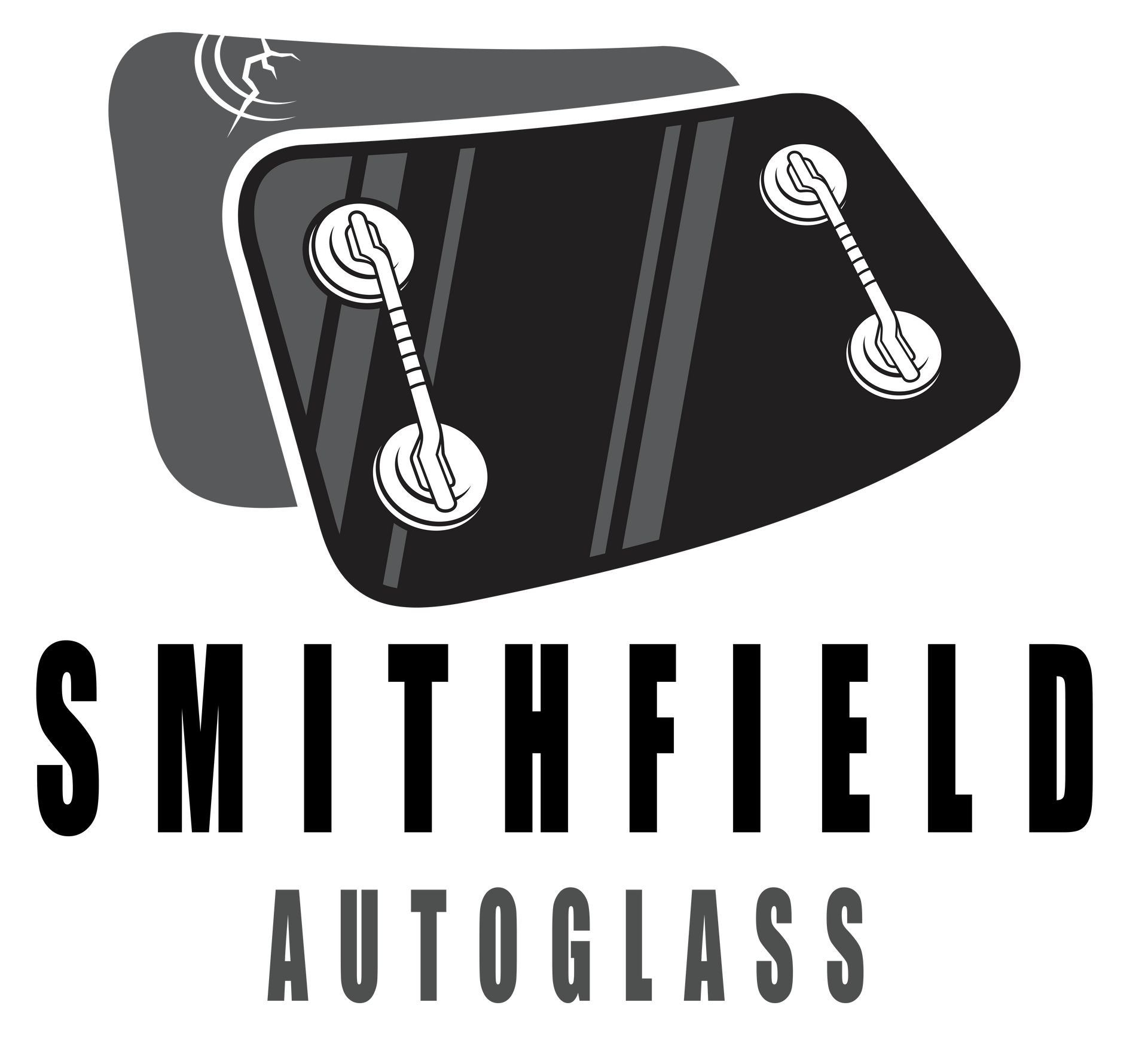 Smithfield AutoGlass A black and white logo for smithfield autoglass
