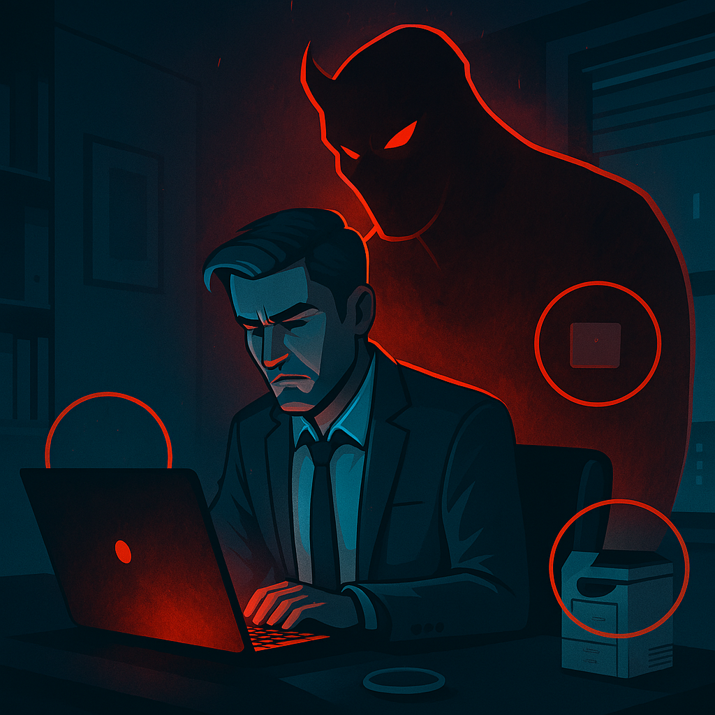 Empleado a disgusto Empleado molesto, amenaza potencial como brecha de seguridad