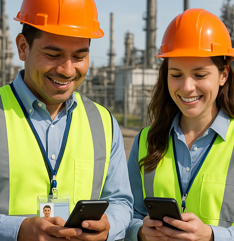 Levantando información técnica con teléfonos móviles.