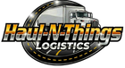 Haul-N-Things Logistics logo with a chrome semi-truck and bold yellow-black lettering on a black oval