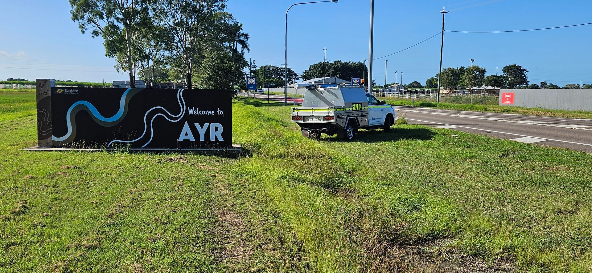 AYR sign with Ute — Sape Industries in Townsville, QLD