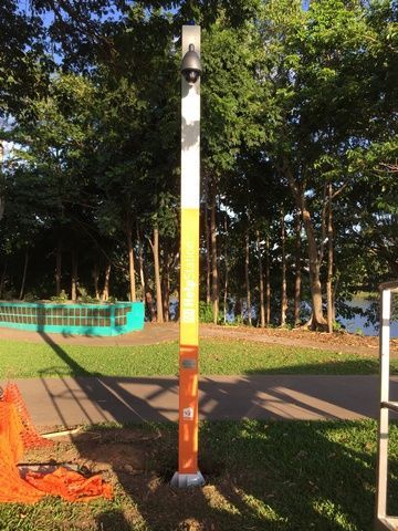Pole With a Camera Installed on Top of It in a Park — Sape Industries in Garbutt, QLD