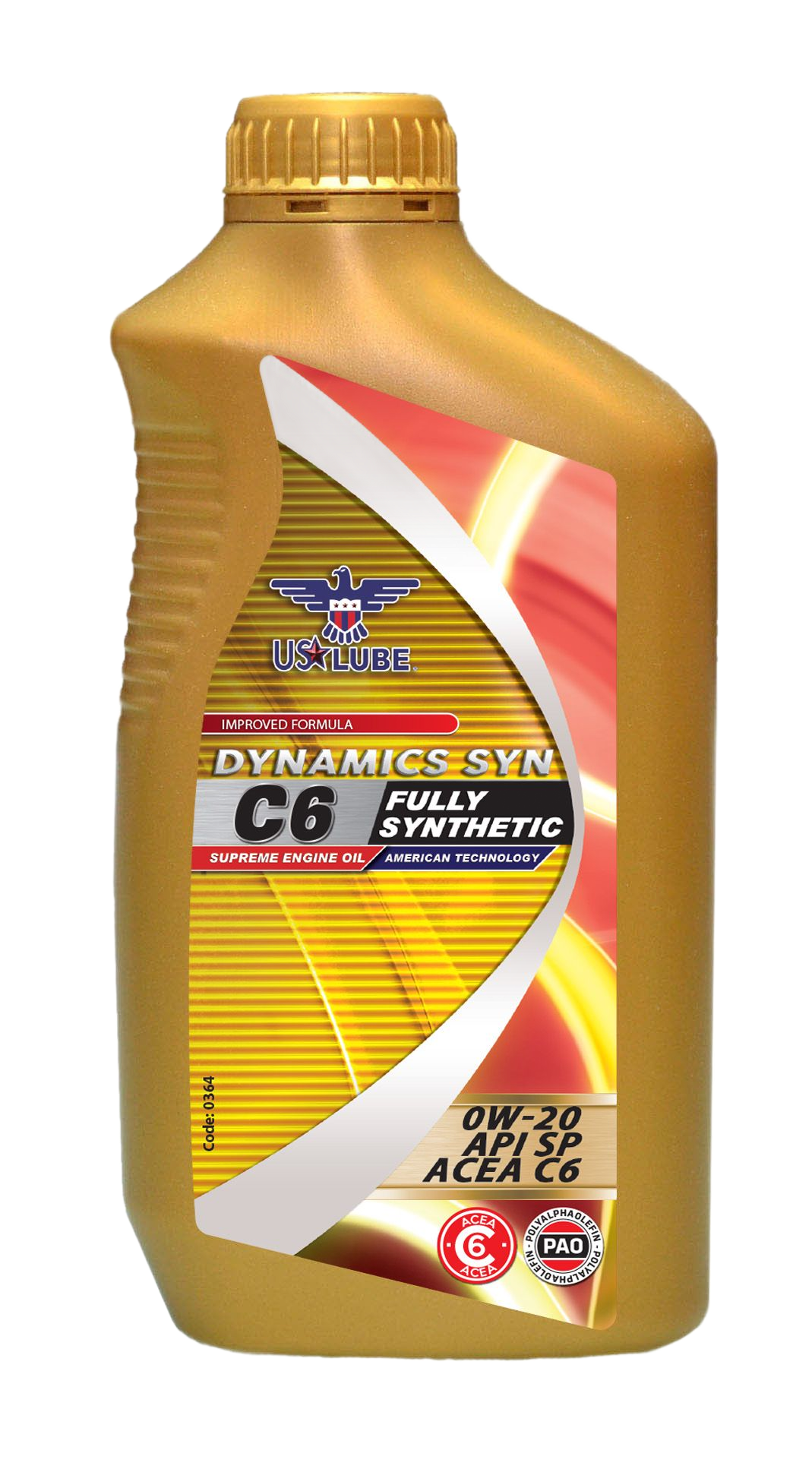US LUBE DYNAMICS SYN C6 0W-20 全合成機油 API SP認證