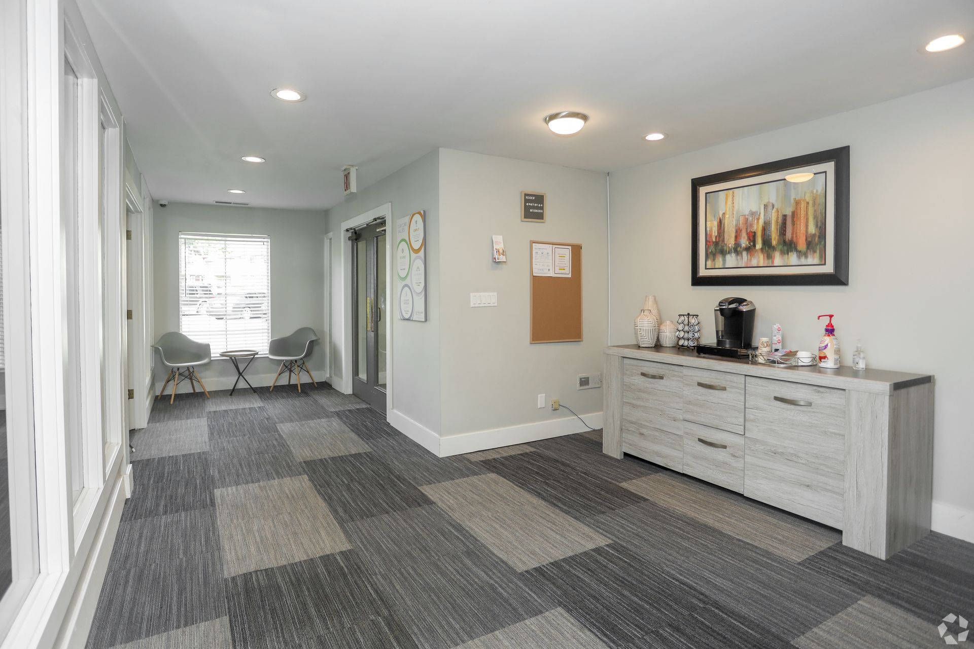 Leasing office interior