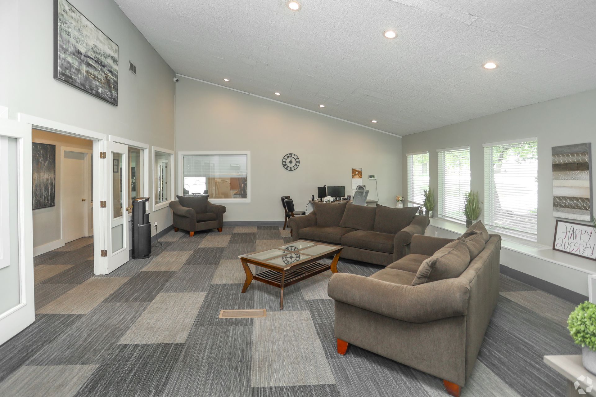 Leasing office interior