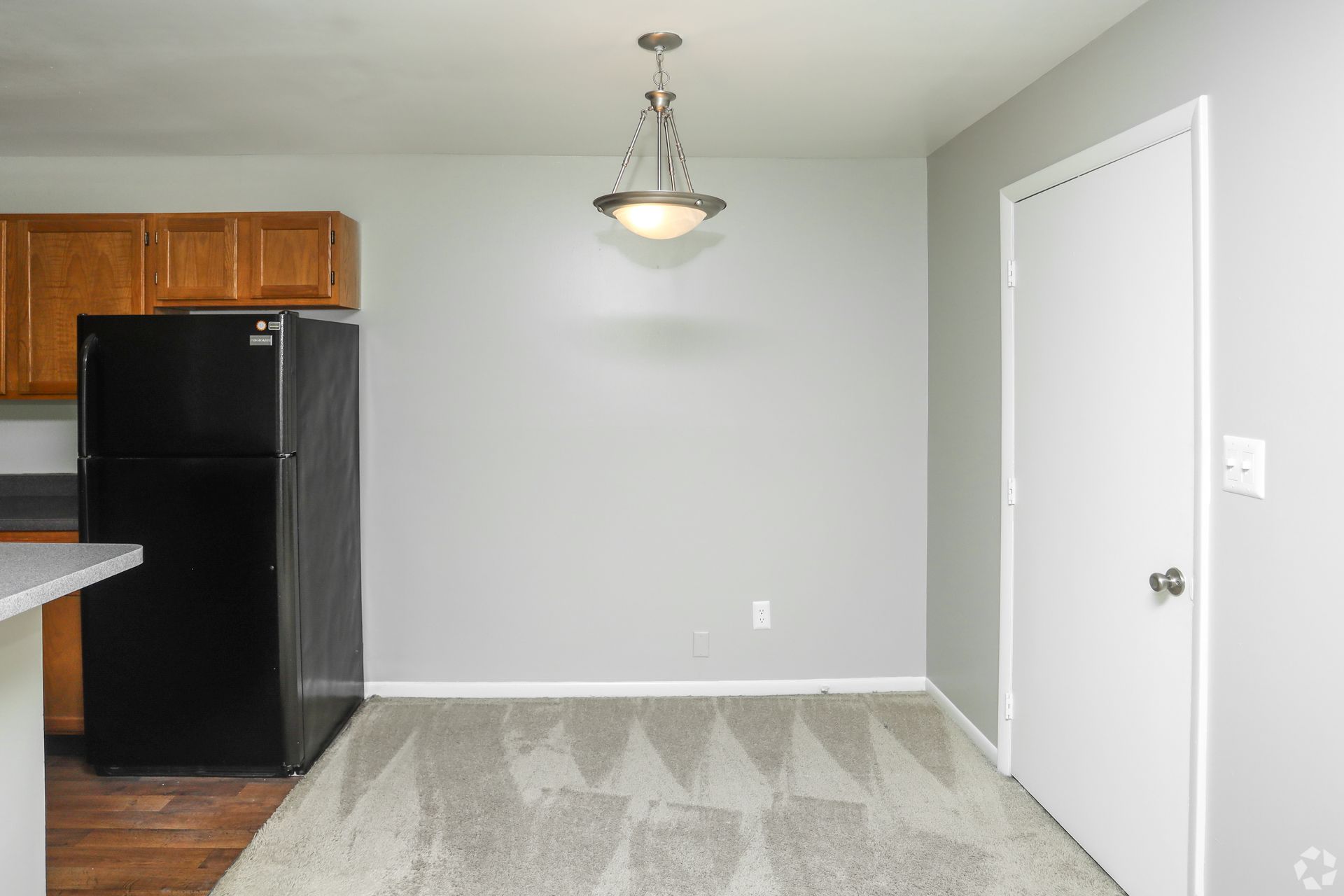 Carpeted dining area