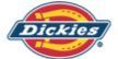 The Dickies logo: a yellow horseshoe on a red oval background with the word 