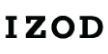 The brand logo for IZOD, featuring the name in a black, bold, serif font.