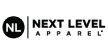 Logo for Next Level Apparel, featuring a circular icon with the letters 