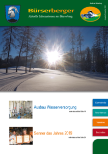 Ein Plakat für Bürserberger zeigt eine verschneite Landschaft