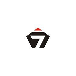 Ein schwarz-rotes Logo mit einem nach oben zeigenden roten Pfeil auf weißem Hintergrund.