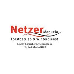 A logo for a company called netzer manuela forstbetrieb & winterdienst.