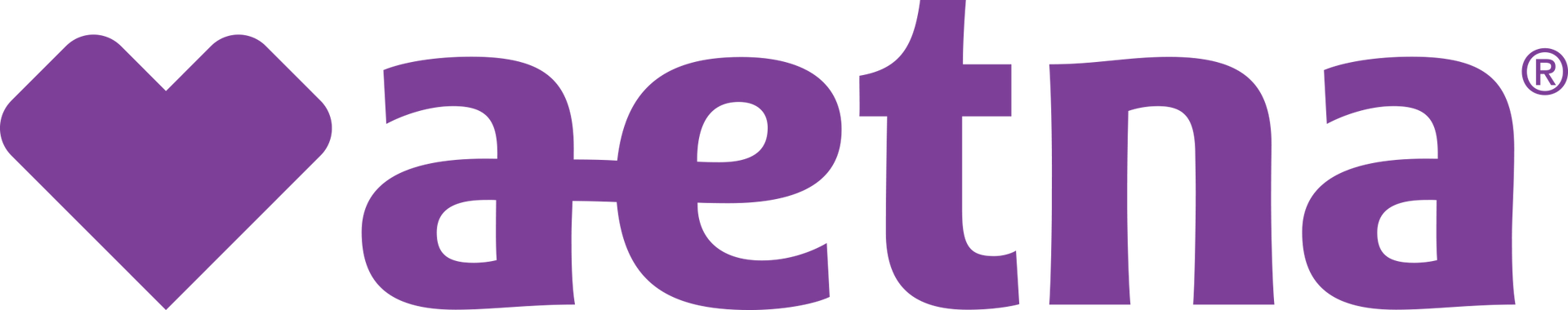 The aetna logo is green and white on a white background.
