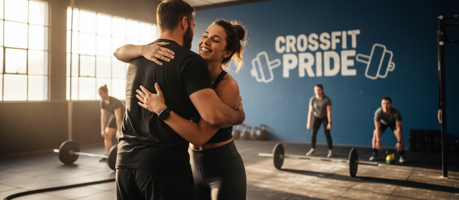 correzione tecnica durante allenamento crossfit con coach presente