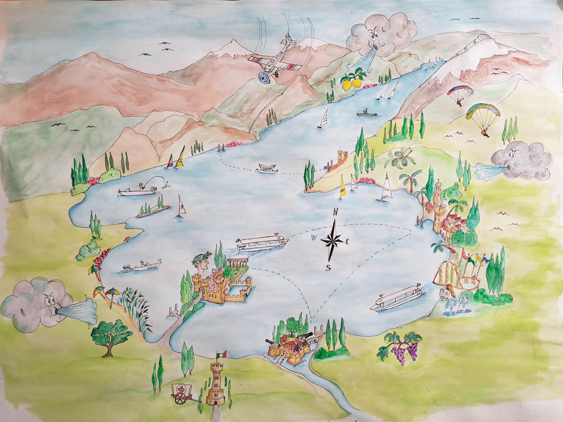 Map Lake Garda