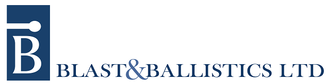 Company logo for Blast & Ballistics Ltd featuring a large letter B on a blue background next to the company name.