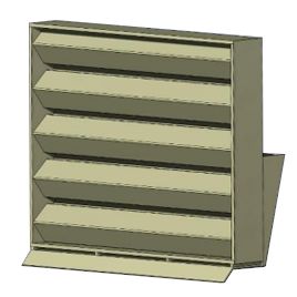 A beige, wall-mounted vertical garden planter with five horizontal tiered pockets and a drainage tray at the bottom.