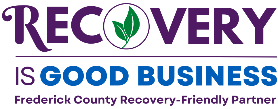 The logo for frederick county recovery is a good business.