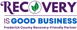 The logo for frederick county recovery is a good business.