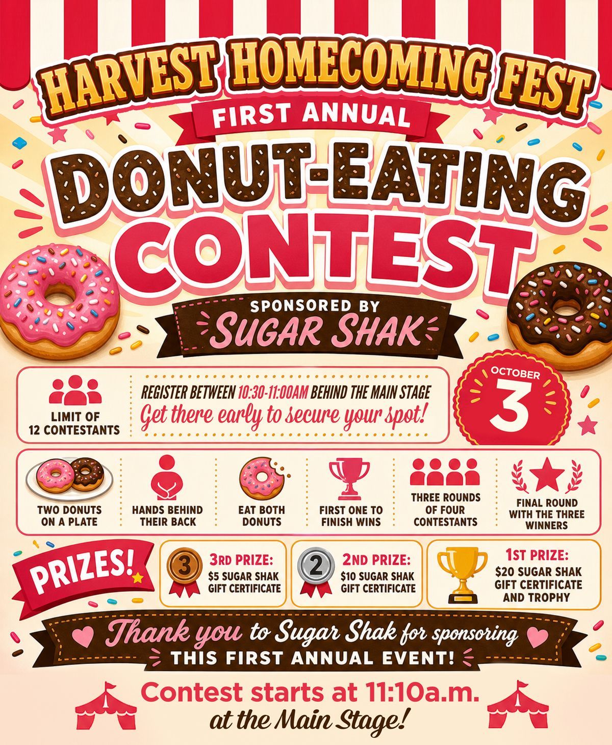 Donut Eating Contest Flyer
