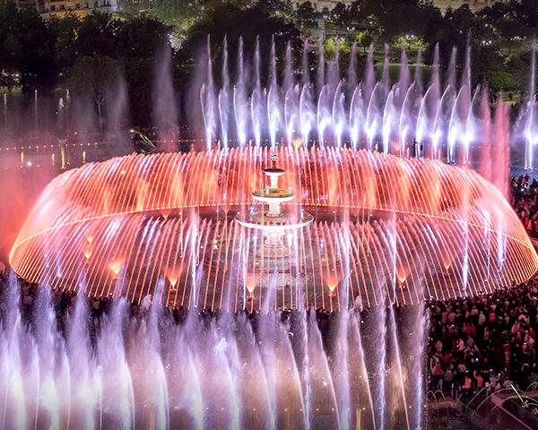 Longest Choreographed Fountain System, world record set by The Bucharest Fountains