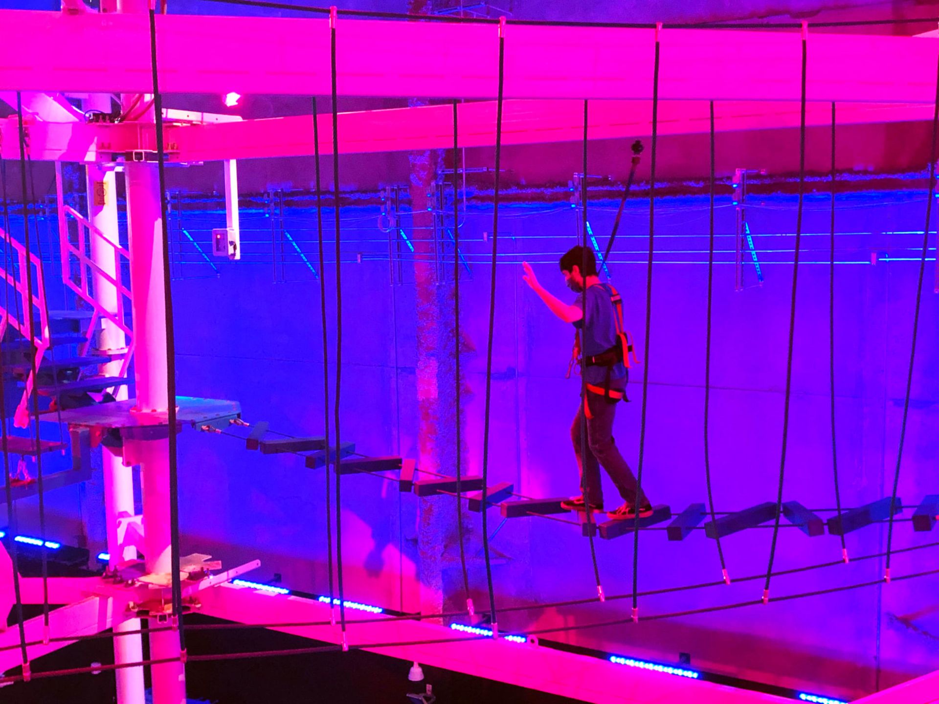 World's Largest Indoor Ropes Course world record in New Haven, Connecticut