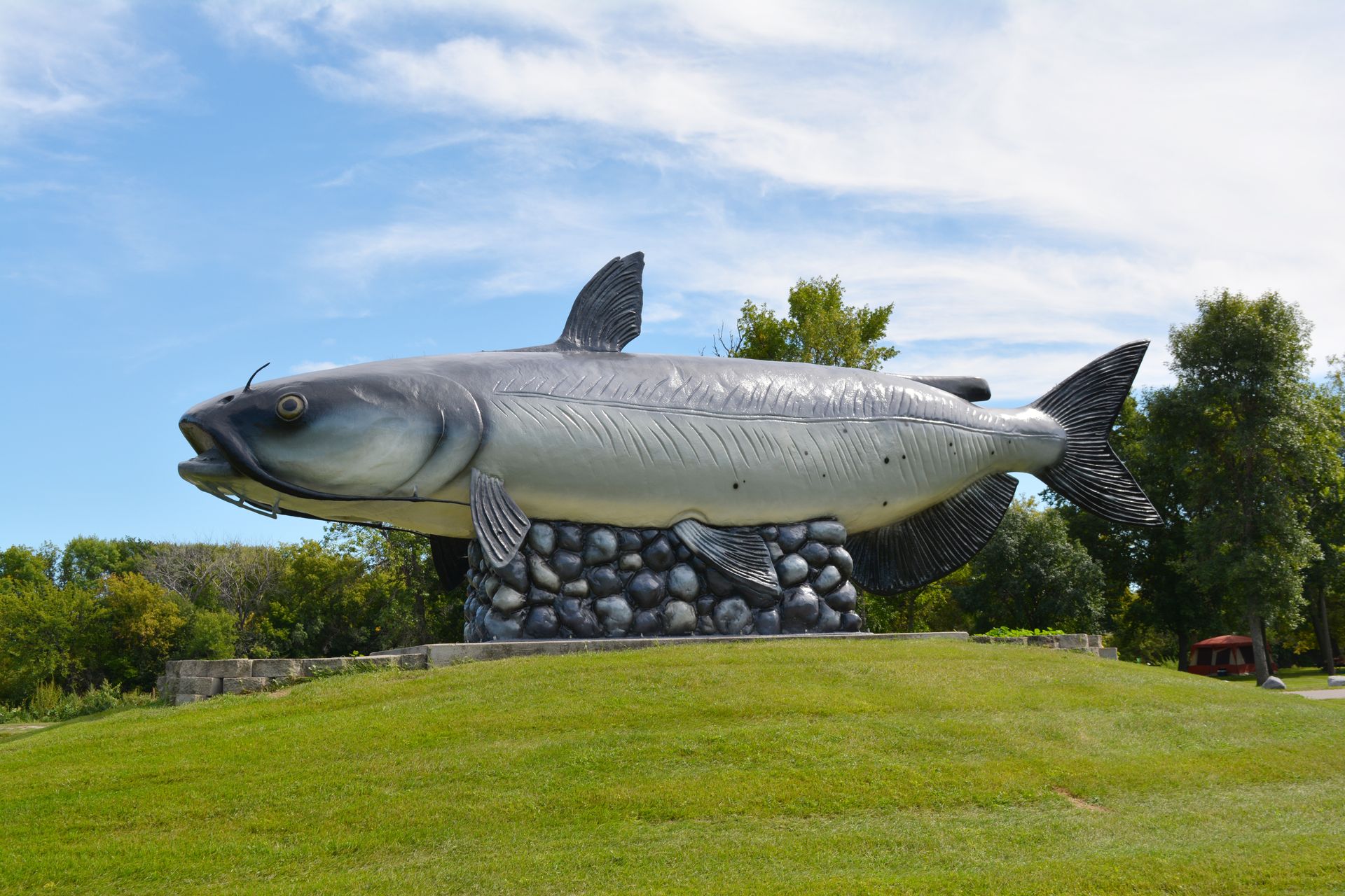 World's Largest Catfish Statue world record in Wahpeton, North Dakota