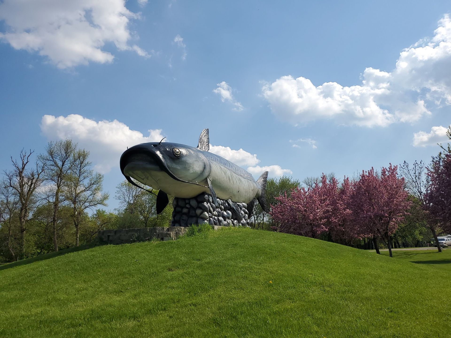 World's Largest Catfish Statue world record in Wahpeton, North Dakota