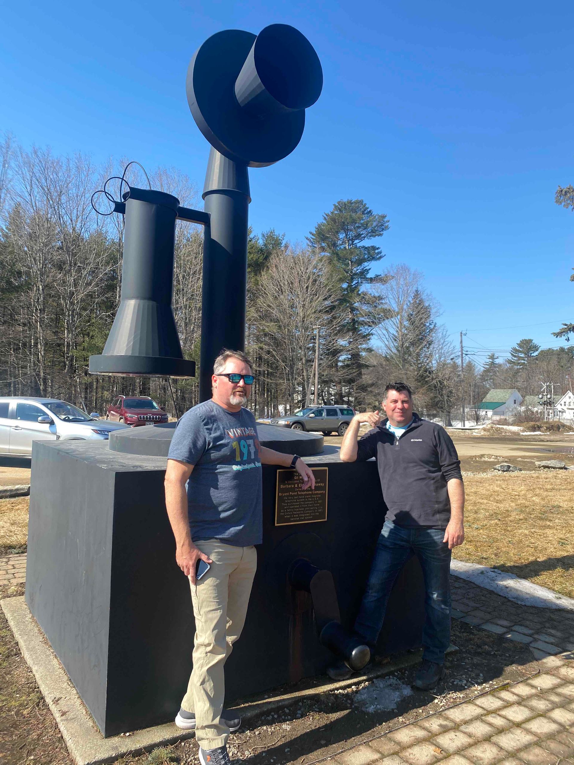 World's Largest Hand Cranked Phone Monument, world record in Bryant Pond, Maine