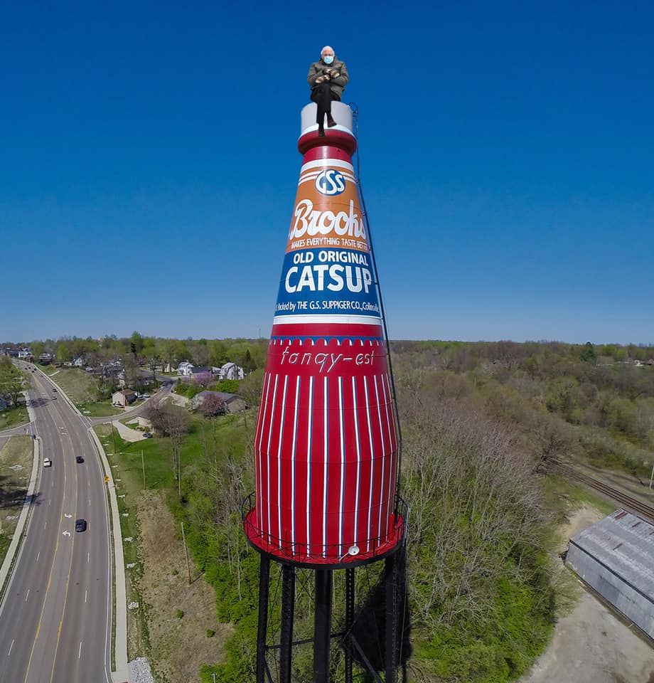World's Largest Catsup Bottle Sculpture, world record near Collinsville, Illinois